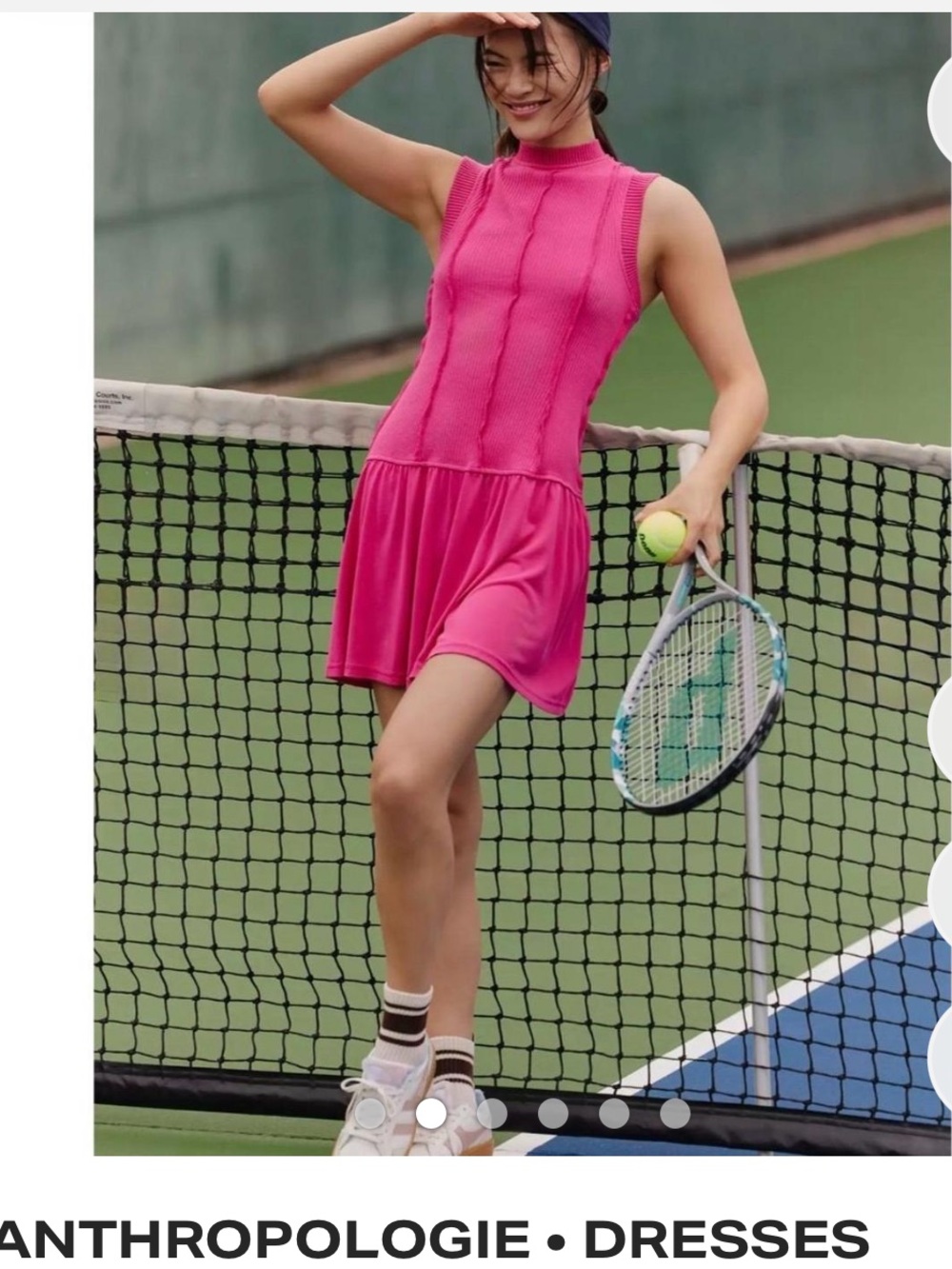Anthropologie Daily Practice Pink Sleeveless Sport Dress Sz Small /Med *Pockets!